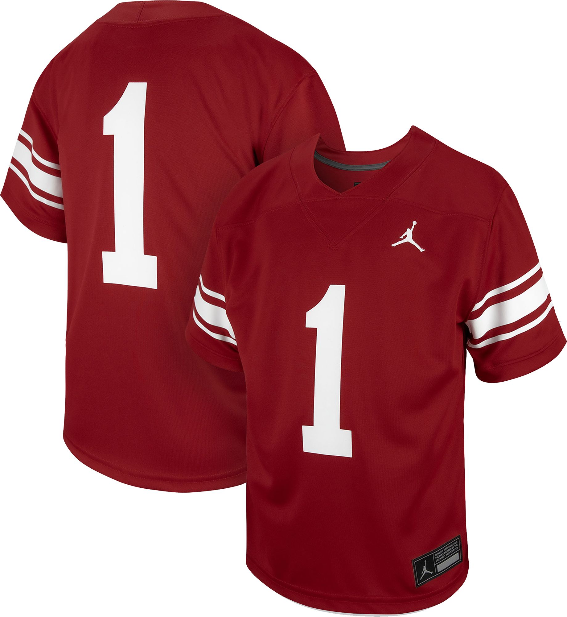 Jordan Youth Oklahoma Sooners #1 Crimson Replica Football Jersey product image