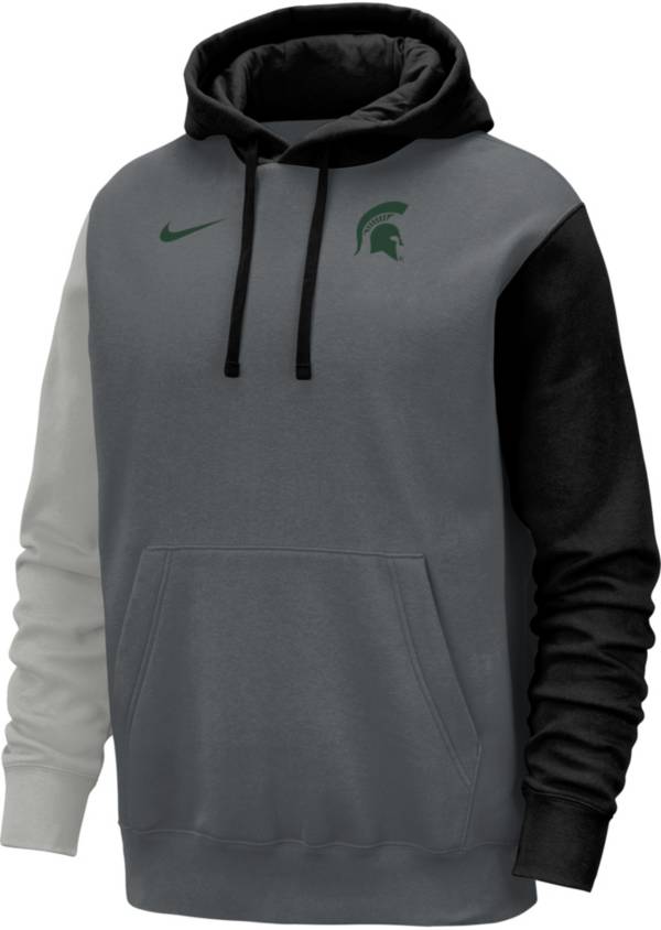 Nike Youth Michigan State Spartans Colorblock Grey Club Fleece