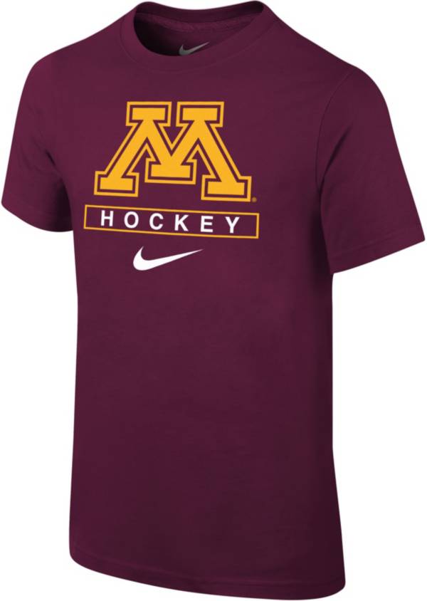 Nike Youth Minnesota Golden Gophers Maroon Hockey Core Cotton T-Shirt product image
