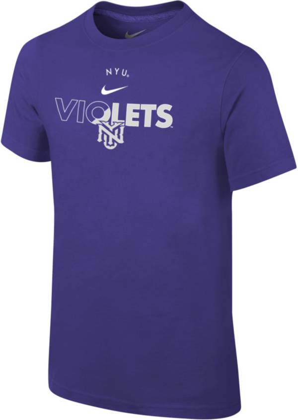 Nike Youth NYU Violets Purple Core Cotton Logo T-Shirt | Dick's ...