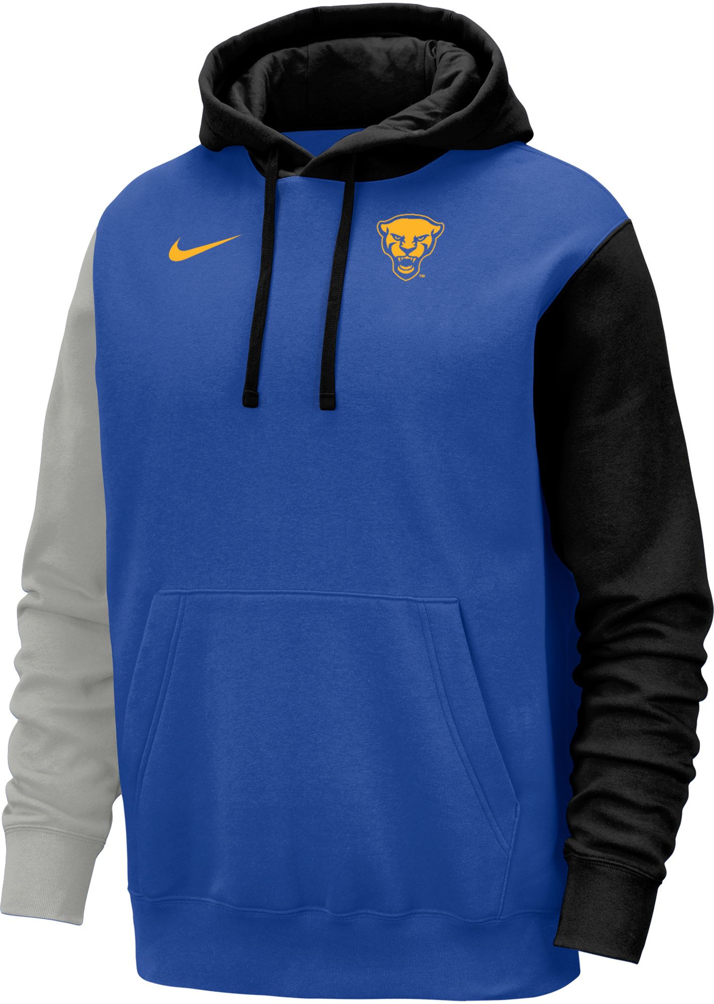 Nike Youth Pitt Panthers Colorblock Blue Club Fleece College Pullover Hoodie