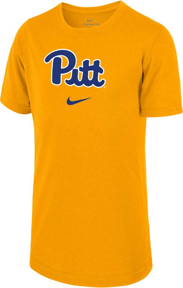 Nike Youth's Pitt Panthers Dri-Fit Legend Football Team Issue T-Shirt - Gold - L Each