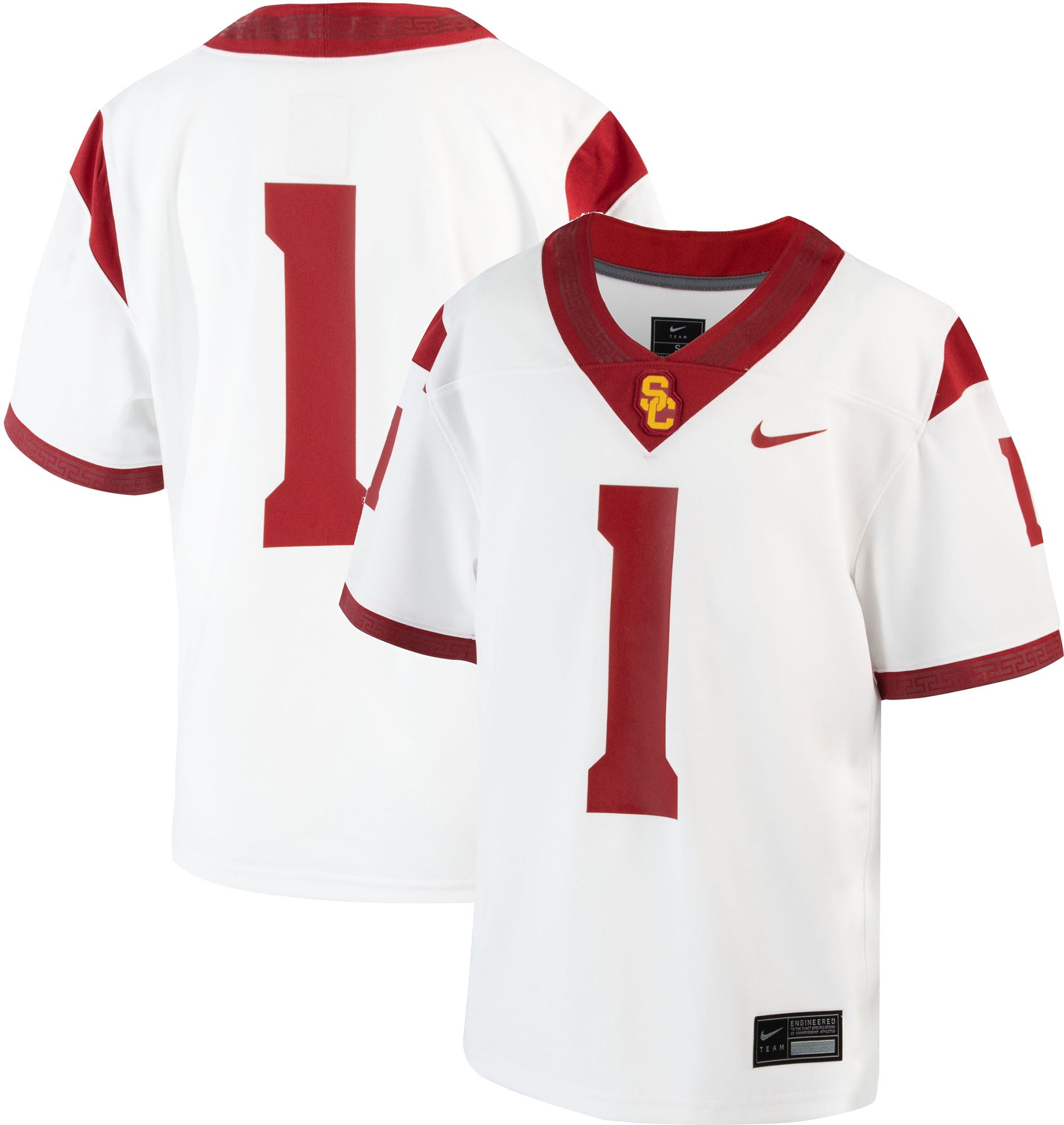 Nike Youth USC Trojans White Replica #1 Football Jersey product image