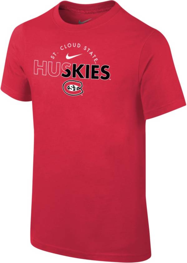 Nike Youth St. Cloud State Huskies Spirit Red Core Cotton Logo T-Shirt ...