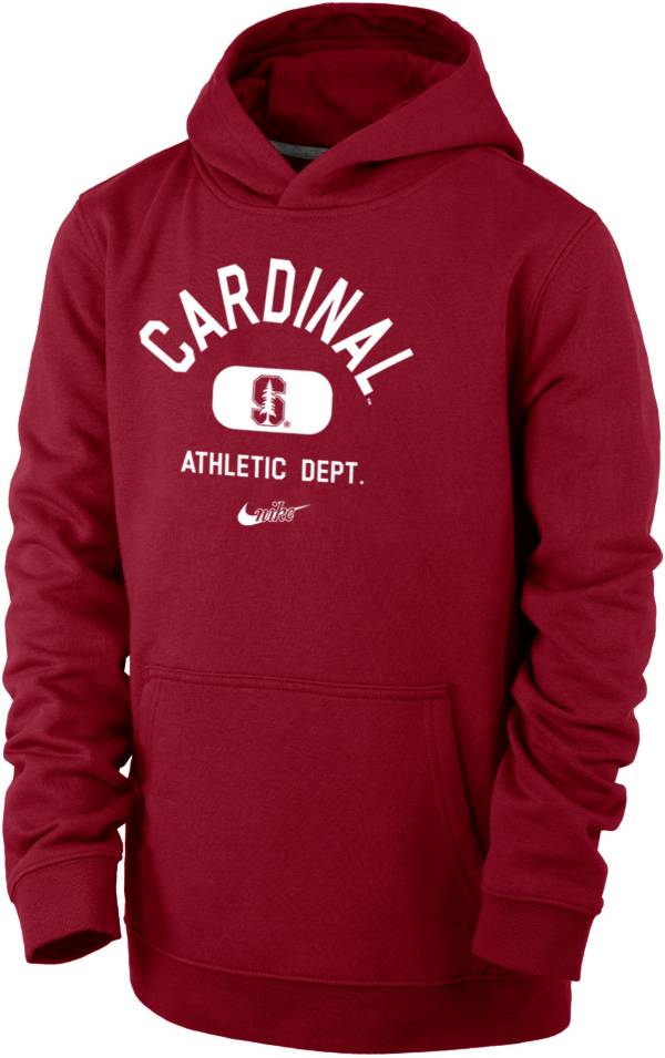 Nike Youth Stanford Cardinal Cardinal Club Fleece Mascot Name Pullover
