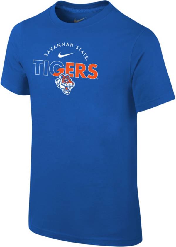 Nike Youth Savannah State Tigers Reflex Blue Core Cotton Logo T-Shirt ...