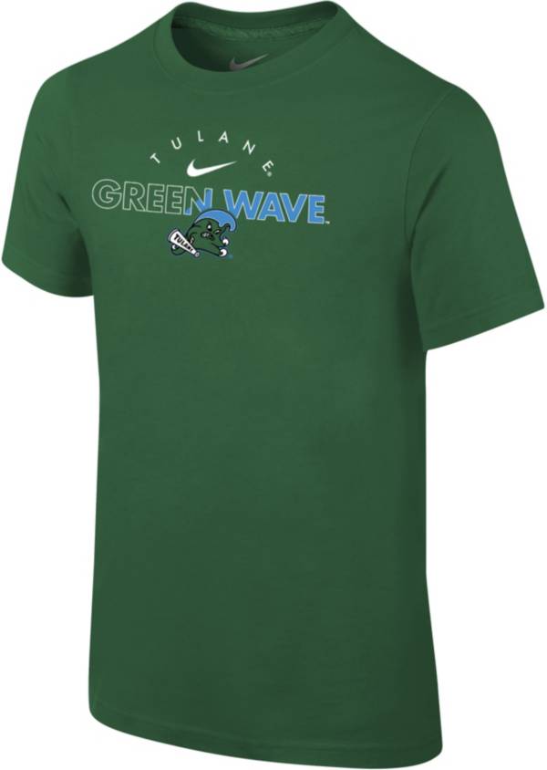 Nike Youth Tulane Green Wave Green Core Cotton Logo T-Shirt | Dick's ...