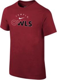 Nike Youth Temple Owls Cherry Core Cotton Logo T-Shirt | Dick's ...