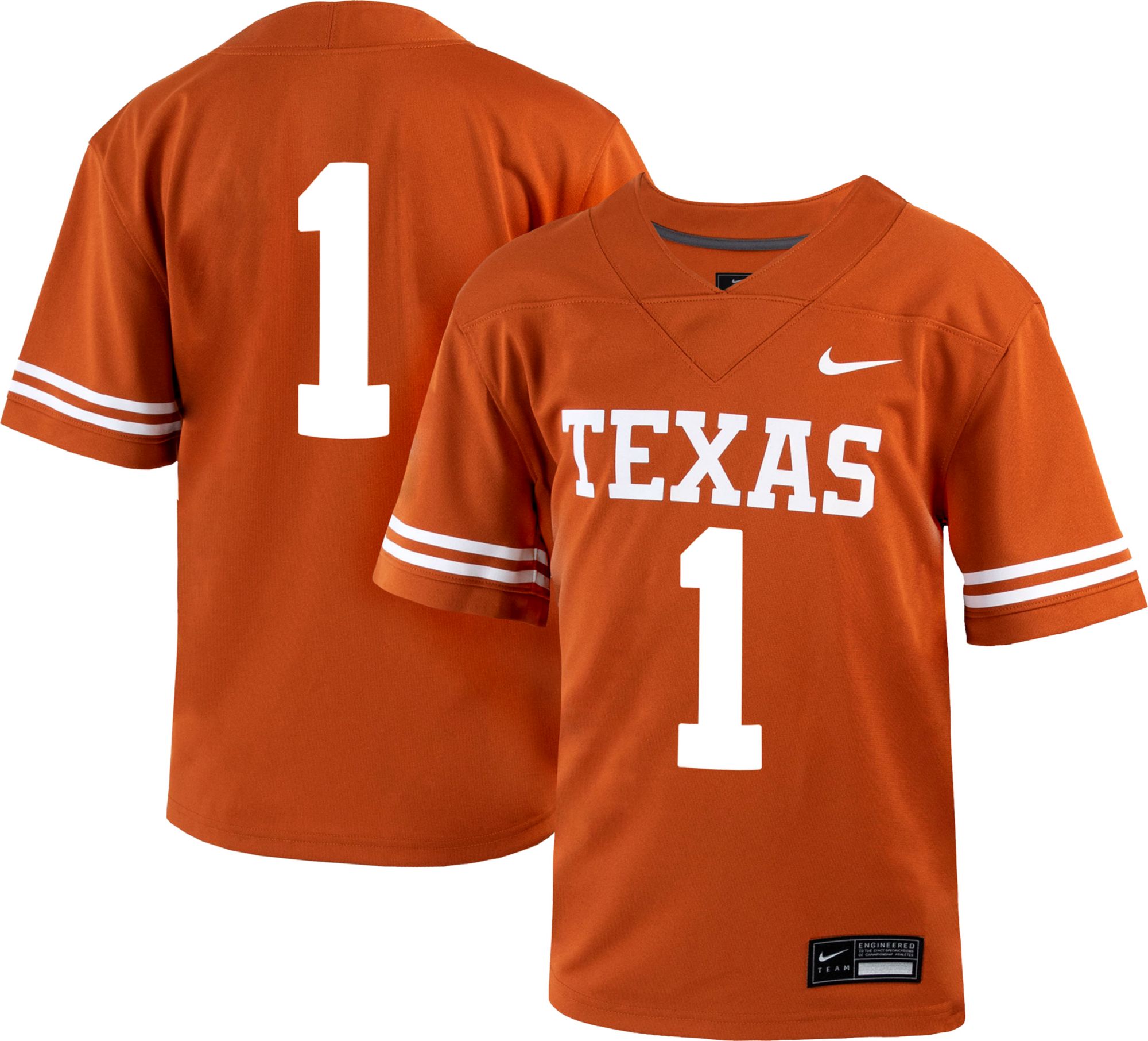 Nike Little Kids' Texas Longhorns #1 Burnt Orange Replica Football Jersey product image