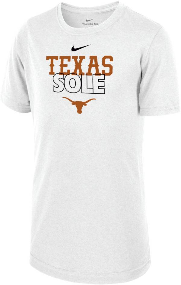 Nike Youth Texas Longhorns White 2023 March Madness Basketball Texas Sole Bench T-Shirt product image