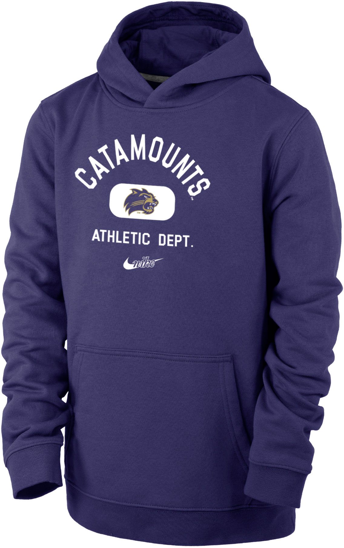 Nike Youth Western Carolina Catamounts Purple Club Fleece Mascot Name Pullover Hoodie