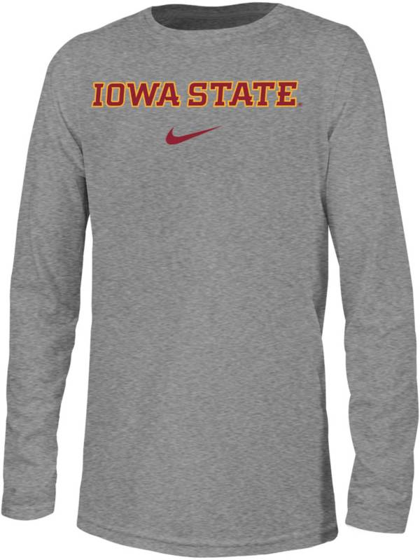 Nike Youth Iowa State Cyclones Grey Dri-FIT Legend Football Team Issue ...