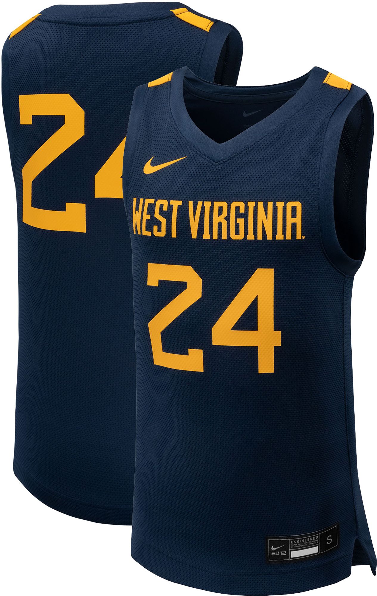 Nike Youth West Virginia Mountaineers 24 Blue Replica Basketball