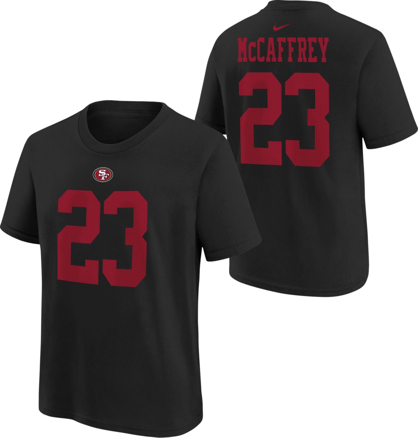 Nike Youth San Francisco 49ers Christian McCaffrey 23 Black T Shirt Dick s Sporting Goods