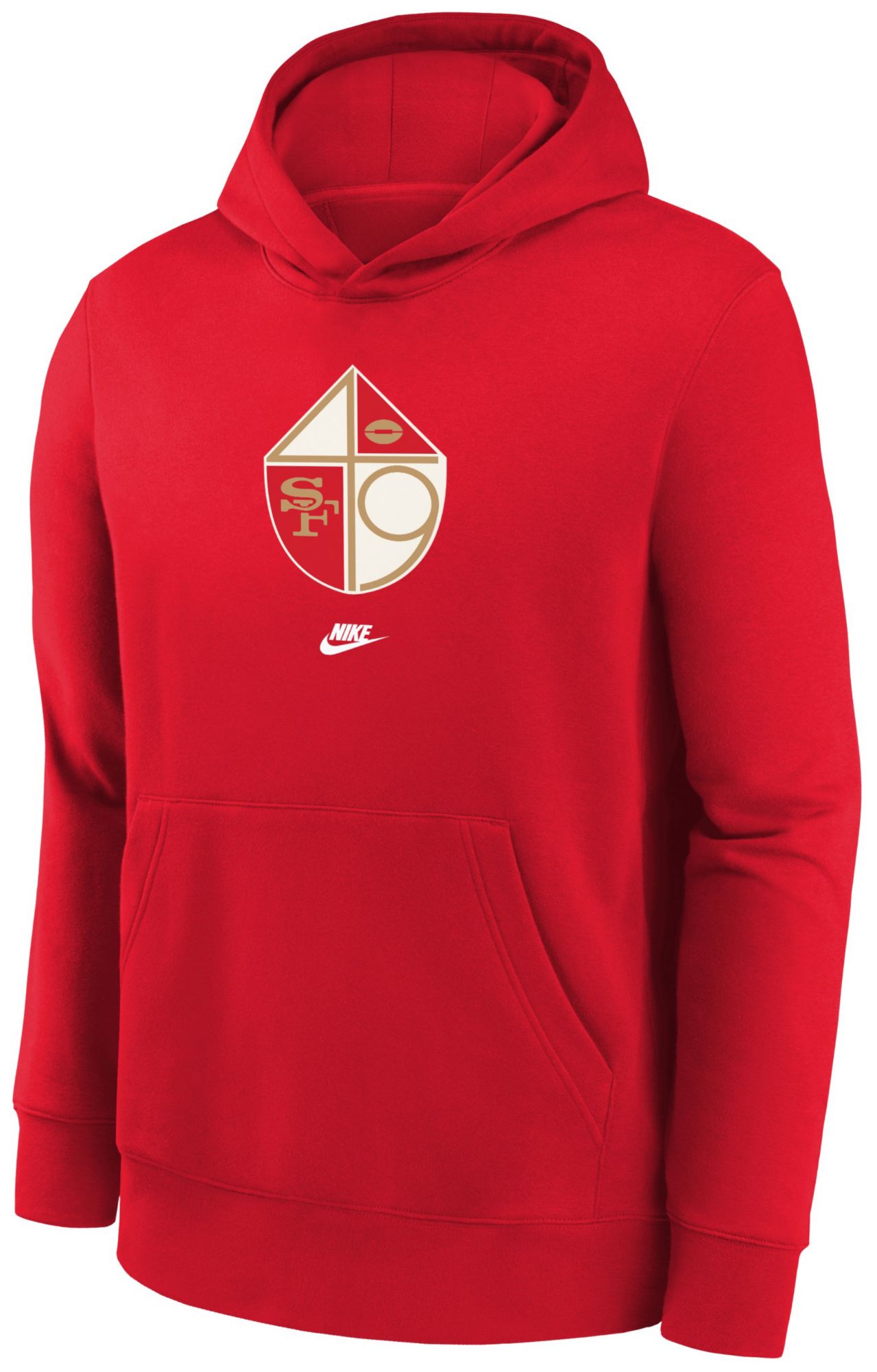 Nike Youth San Francisco 49ers Rewind Throwback University Red Pullover Hoodie product image