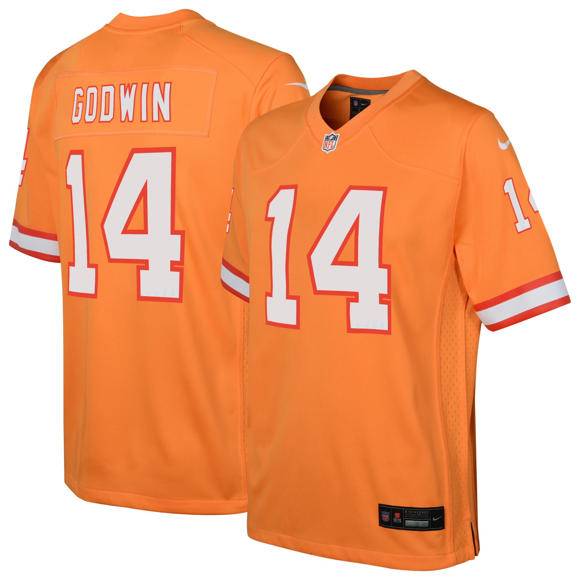 Nike Youth Tampa Bay Buccaneers Chris Godwin #14 Alternate Orange Game Jersey product image