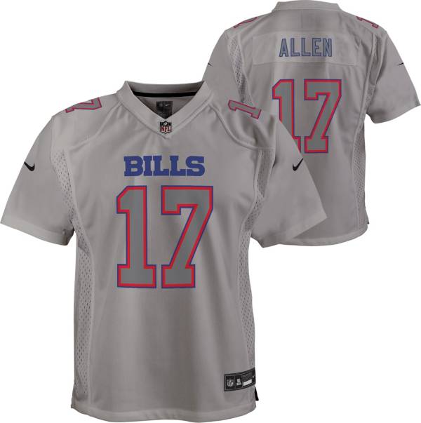Nike Youth Buffalo Bills Josh Allen #17 Atmosphere Grey Game