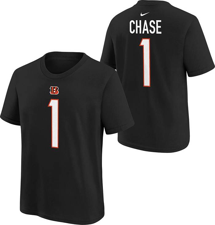 Nike Youth Cincinnati Bengals Ja'Marr Chase #1 Black T-Shirt