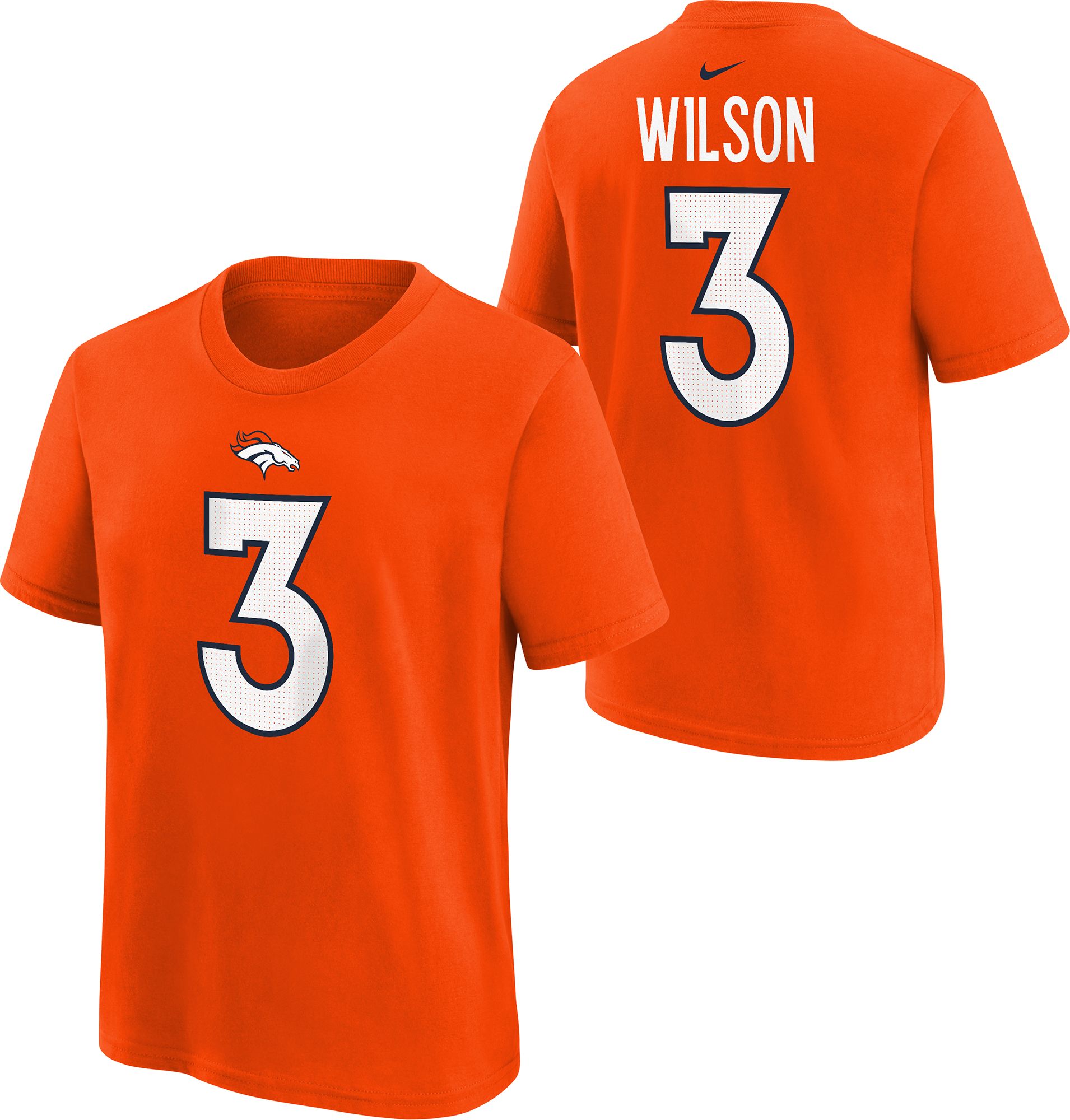 Nike Youth Denver Broncos Russell Wilson #3 Orange T-Shirt