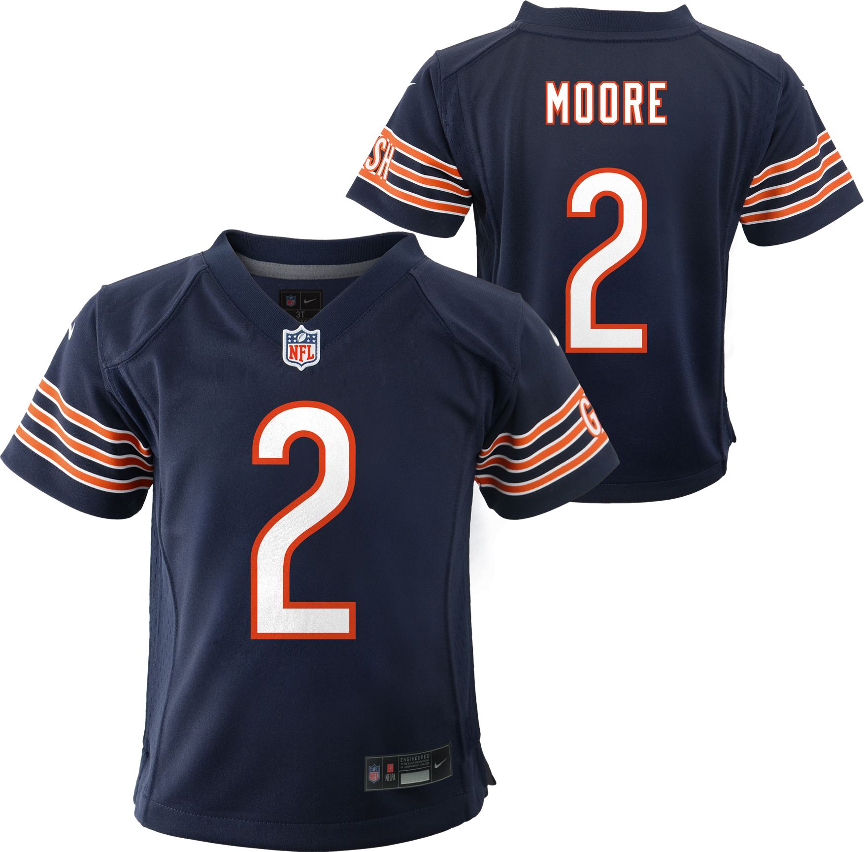 Nike Toddler Chicago Bears D.J. Moore #2 Navy Game Jersey product image