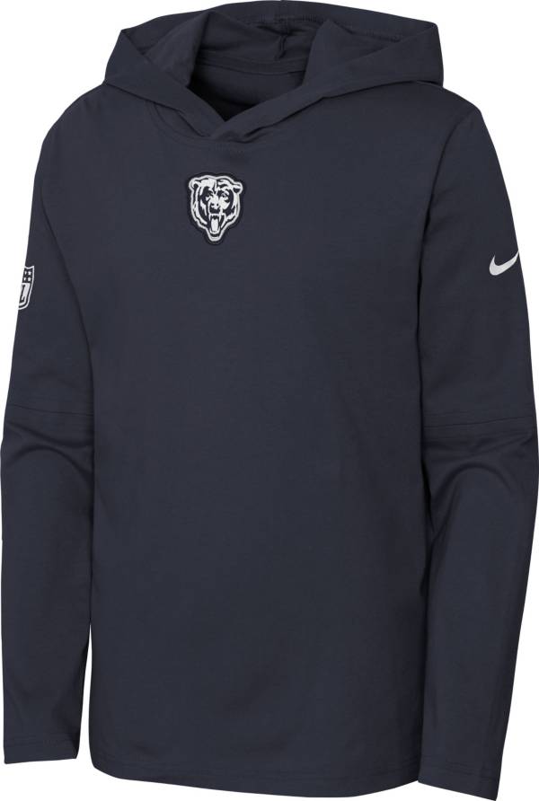 Nike Youth Chicago Bears Sideline Player Navy Hoodie