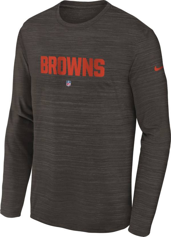 Men's Nike Brown Cleveland Browns Sideline Velocity