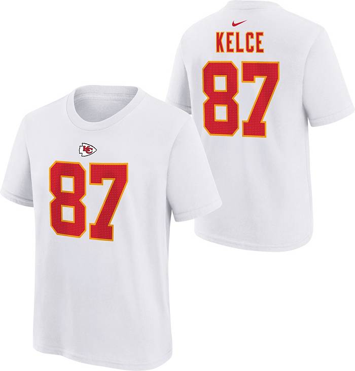 Nike Youth Kansas City Chiefs Travis Kelce #87 White T-Shirt