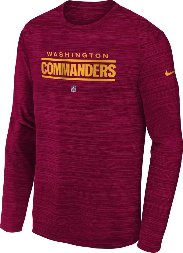 Nike Youth Washington Commanders Sideline Velocity Red Long Sleeve T-Shirt product image