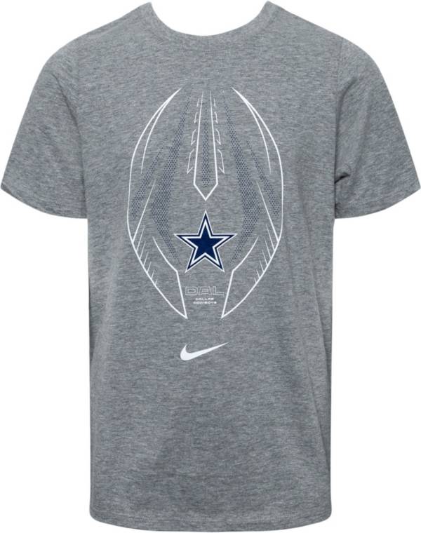 Nike Youth Dallas Cowboys Icon Grey T-Shirt
