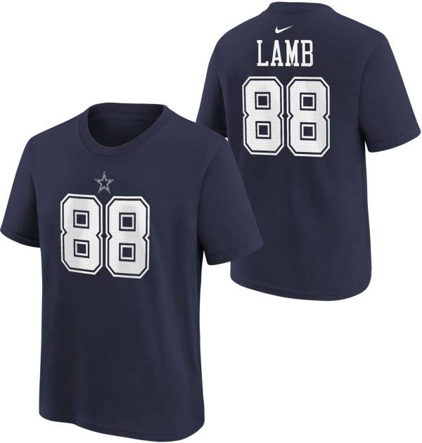 Nike Men's Dallas Cowboys CeeDee Lamb #88 Logo White T-Shirt