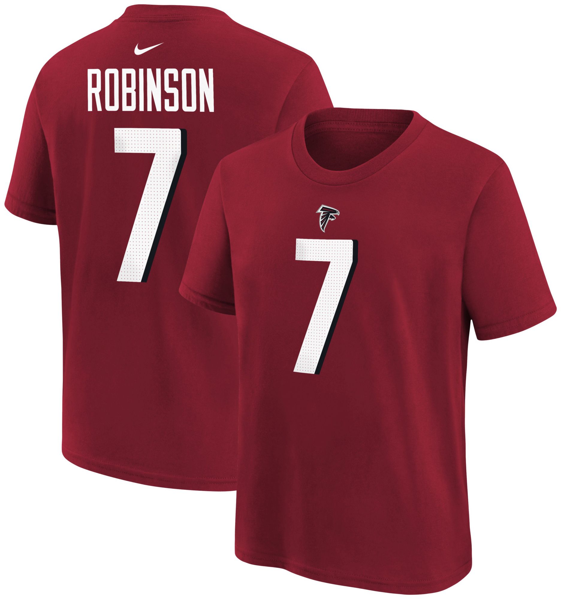 Nike Youth Atlanta Falcons Bijan Robinson #7 Gym Red T-Shirt product image