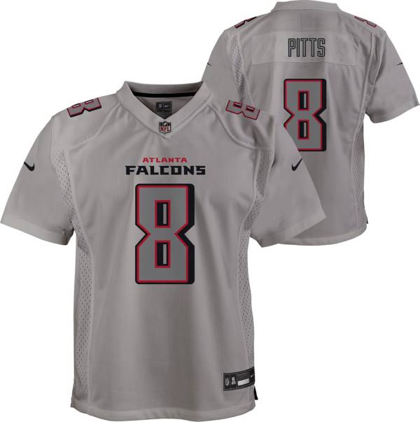 Youth Nike Kyle Pitts Gray Atlanta Falcons Atmosphere Game Jersey