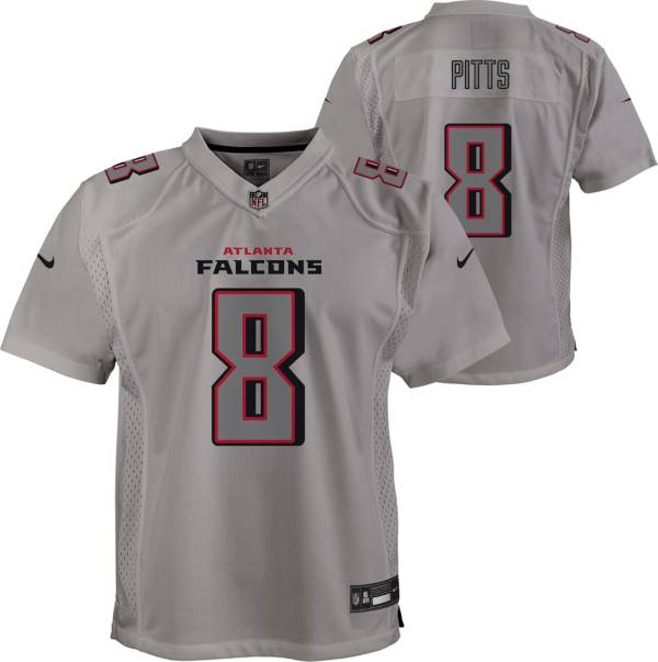 Nike Youth Atlanta Falcons Kyle Pitts #8 Atmosphere Grey Game Jersey