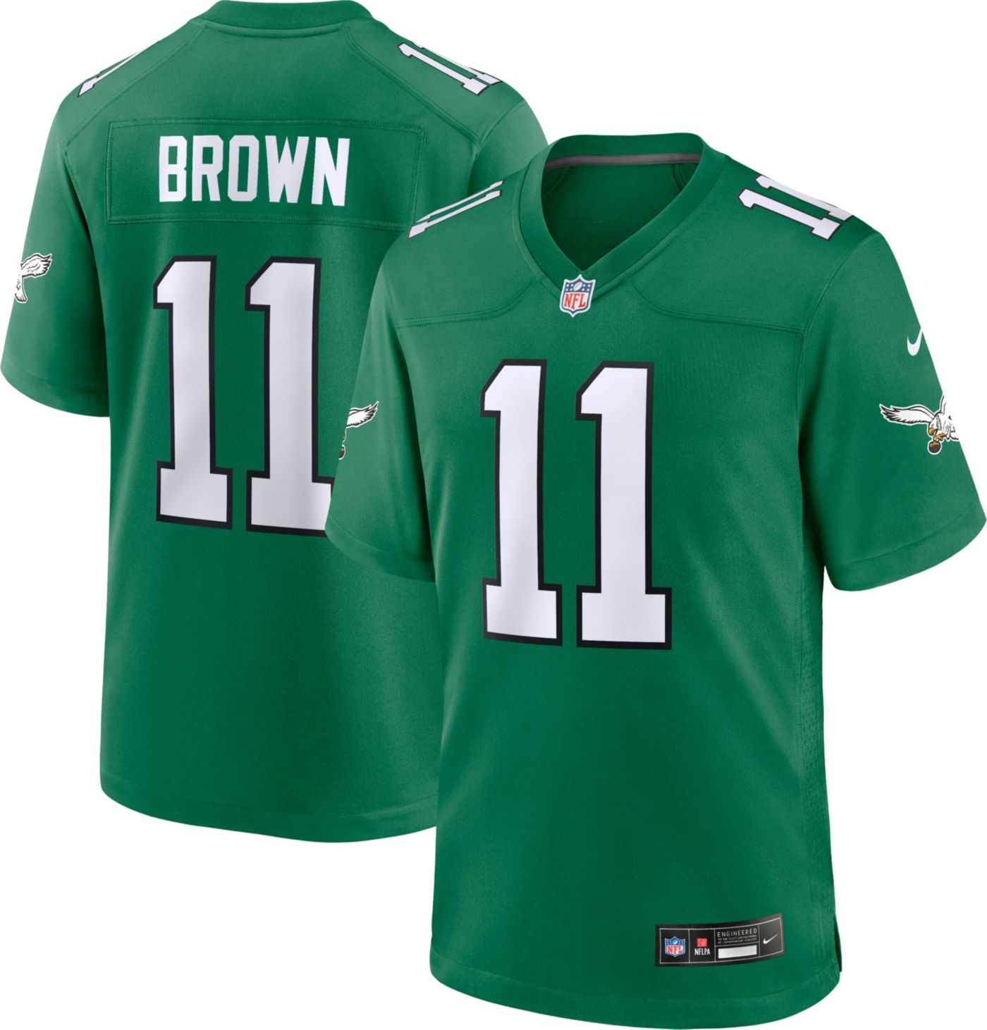 Nike Youth Philadelphia Eagles A.J. Brown 11 Alternate Kelly Green Game Jersey Dick s Sporting Goods