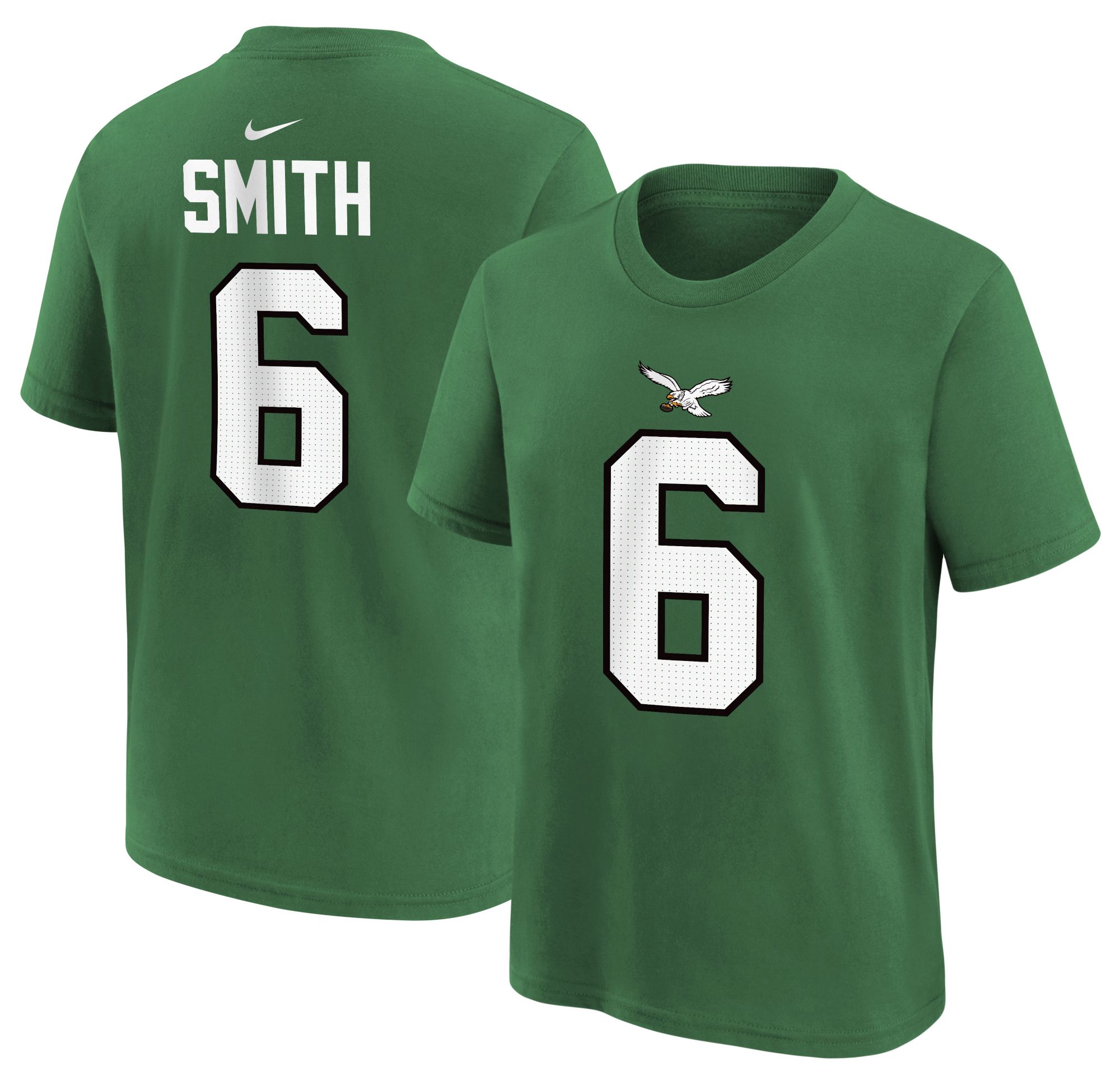Nike Youth Philadelphia Eagles DeVonta Smith #6 Kelly Green Throwback T-Shirt product image