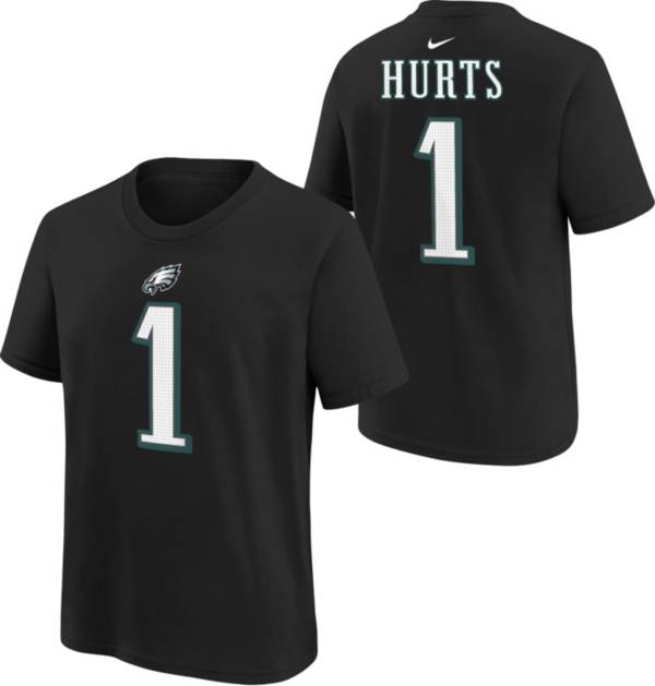 Nike Men's Philadelphia Eagles Jalen Hurts #1 Black T-Shirt