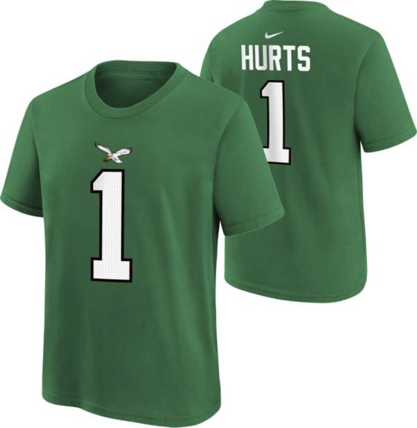 Nike Youth Philadelphia Eagles Jalen Hurts #1 Kelly Green Throwback T ...