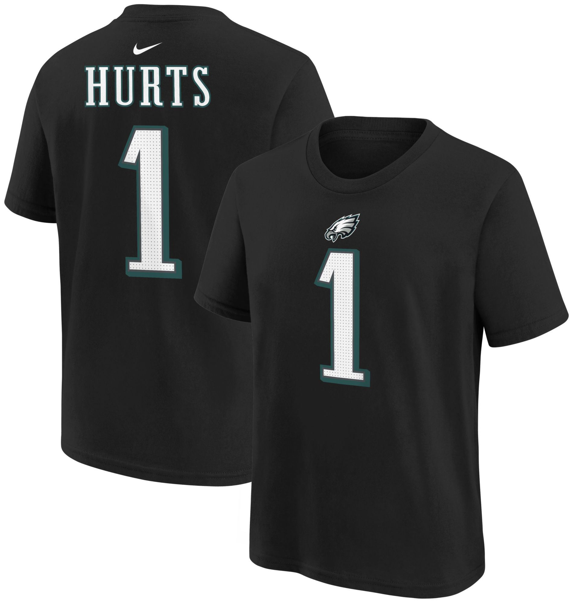 Nike Youth Philadelphia Eagles Jalen Hurts #1 Black T-Shirt product image