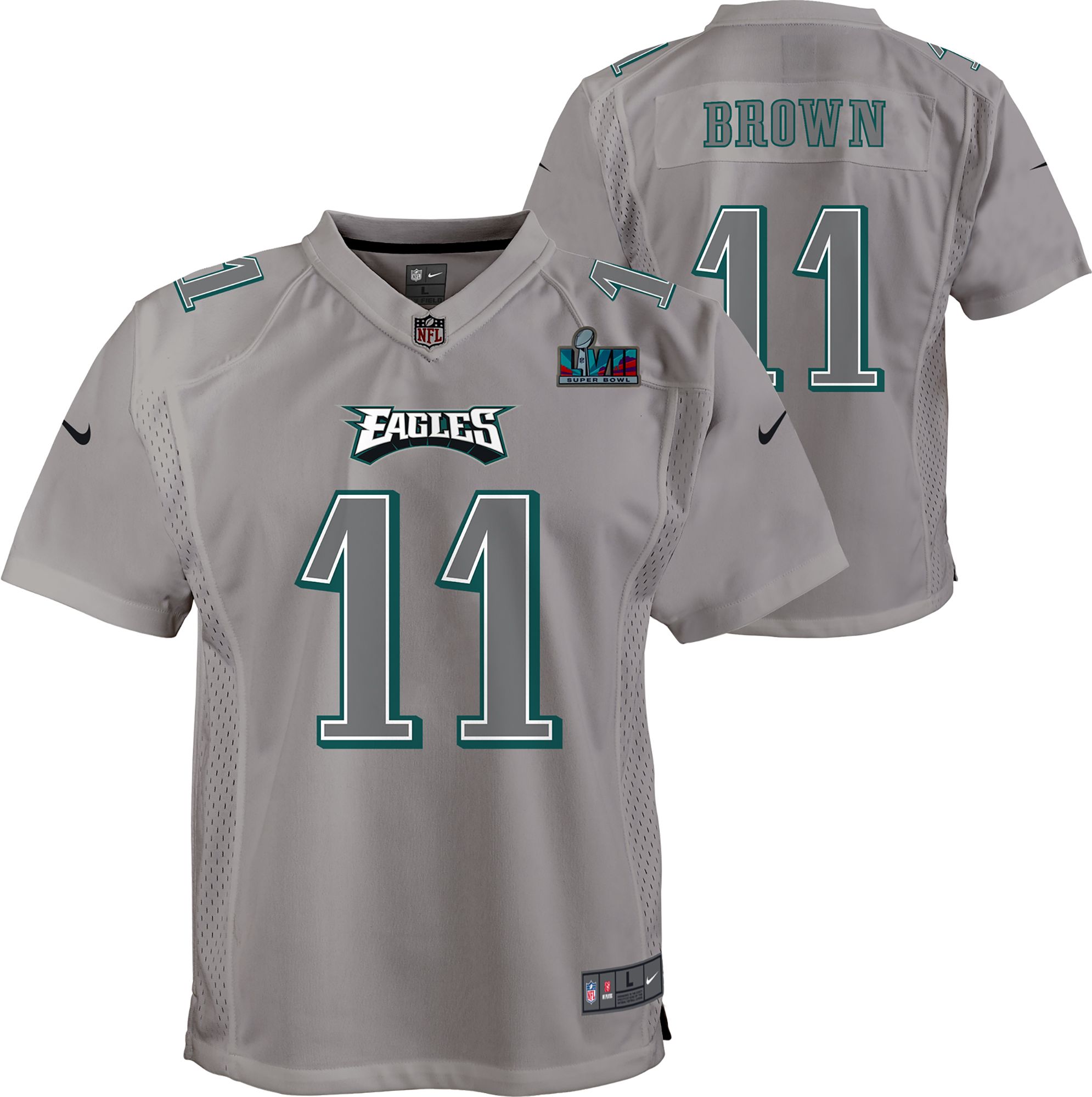 Nike Youth Super Bowl LVII Bound Philadelphia Eagles A.J. Brown #11 Atmosphere Game Jersey