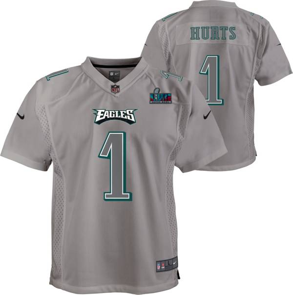 Nike Youth Super Bowl LVII Bound Philadelphia Eagles Jalen Hurts #1  Atmosphere Game Jersey