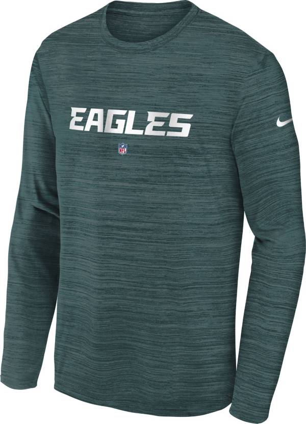 Men's Nike Midnight Green Philadelphia Eagles Sideline Coach Chevron Lock  Up Long Sleeve V-Neck Performance T-Shirt