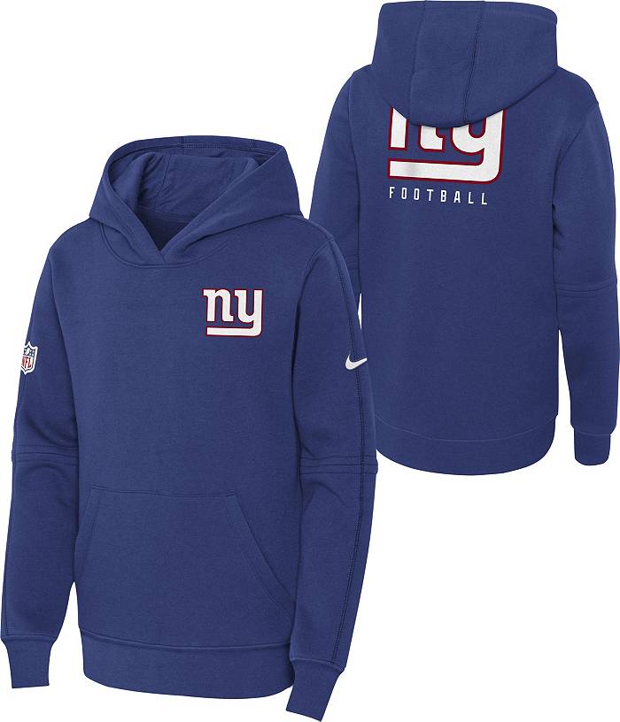 Nike Youth New York Giants Sideline Club Blue Pullover Hoodie