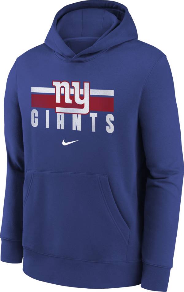 NFL Team Apparel Youth New York Giants Primary Logo Royal Pullover Hoodie