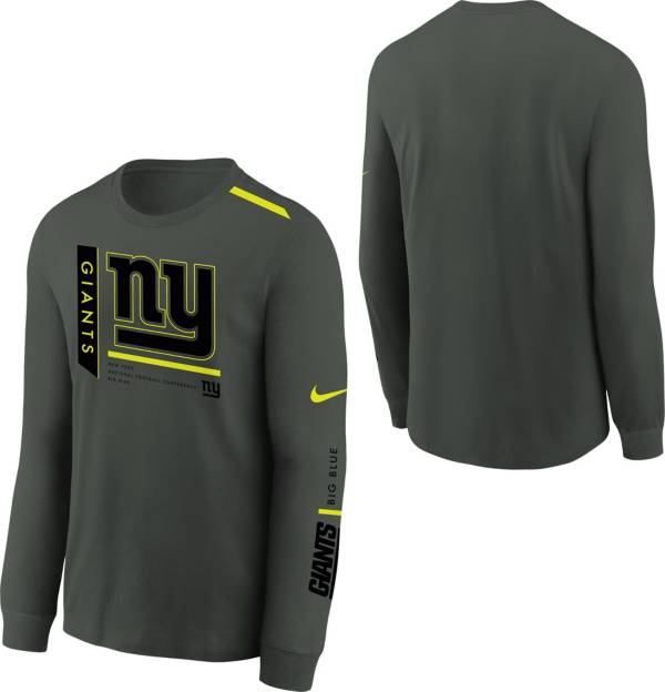 Nike Youth New York Giants 2023 Volt Anthracite Long Sleeve T-Shirt product image