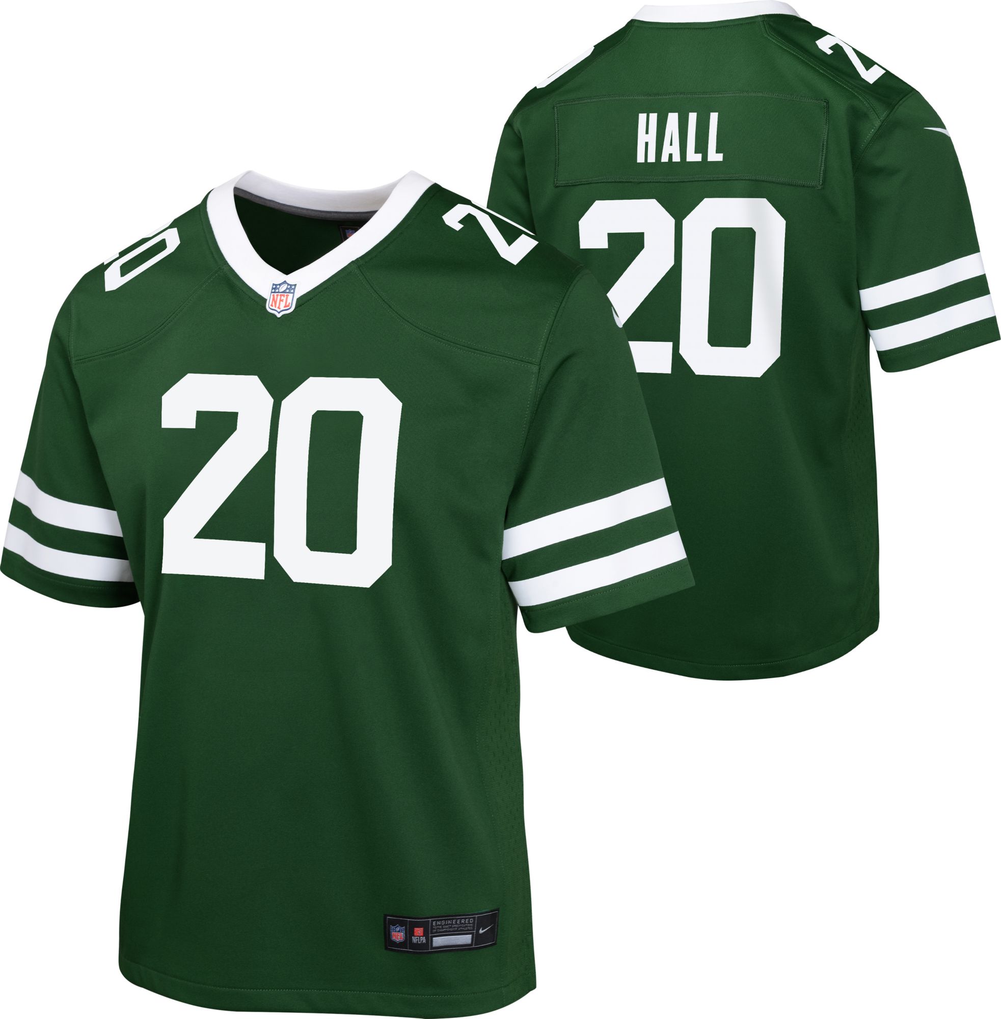 Nike Youth New York Jets Breece Hall #20 Sport Green Game Jersey product image