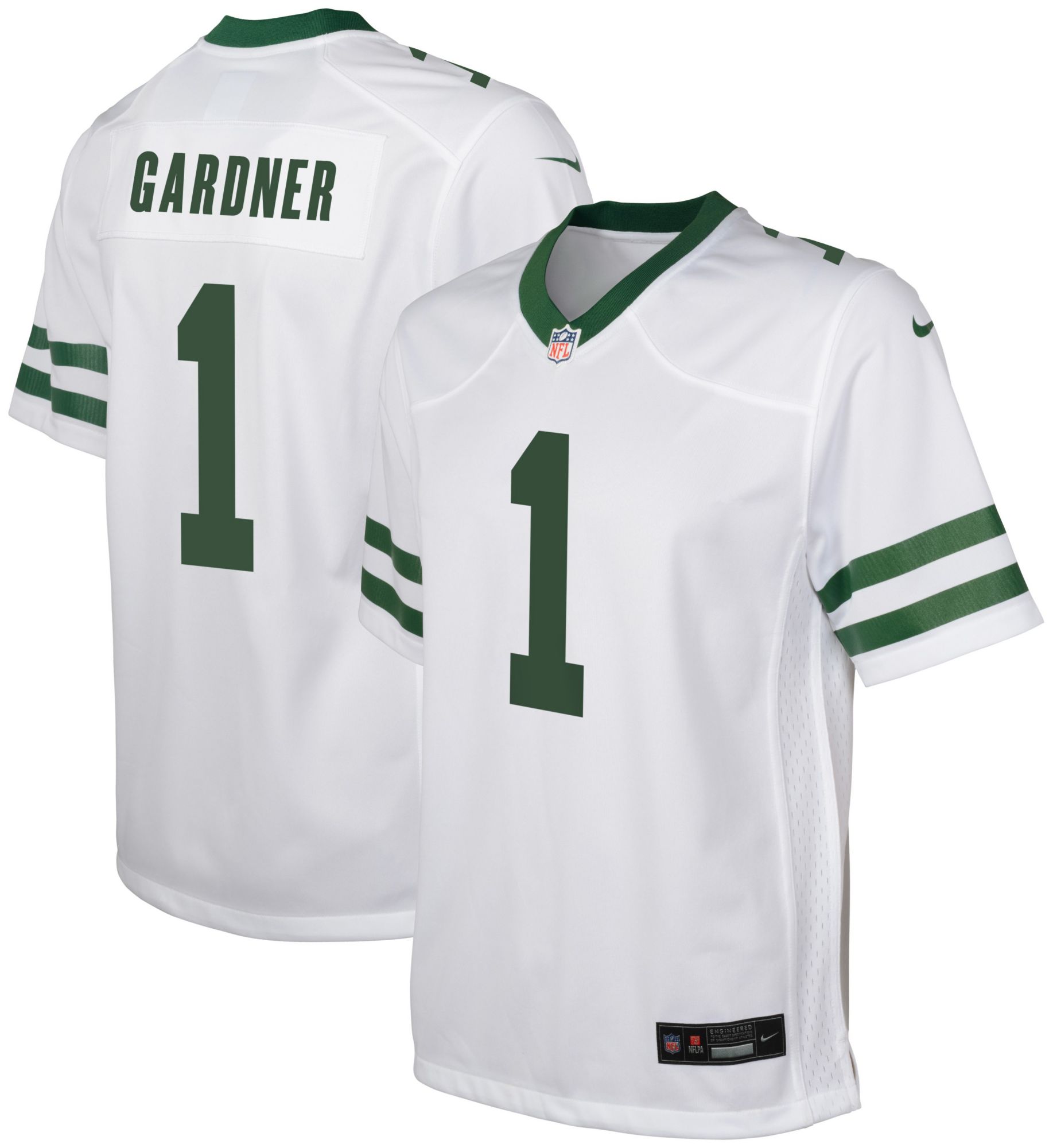Nike Youth New York Jets Ahmad Sauce Gardner #1 White Alternate Game Jersey product image