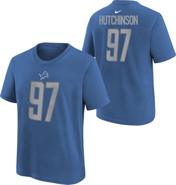 Nike Toddler Detroit Lions Aidan Hutchinson #97 Blue Game Jersey