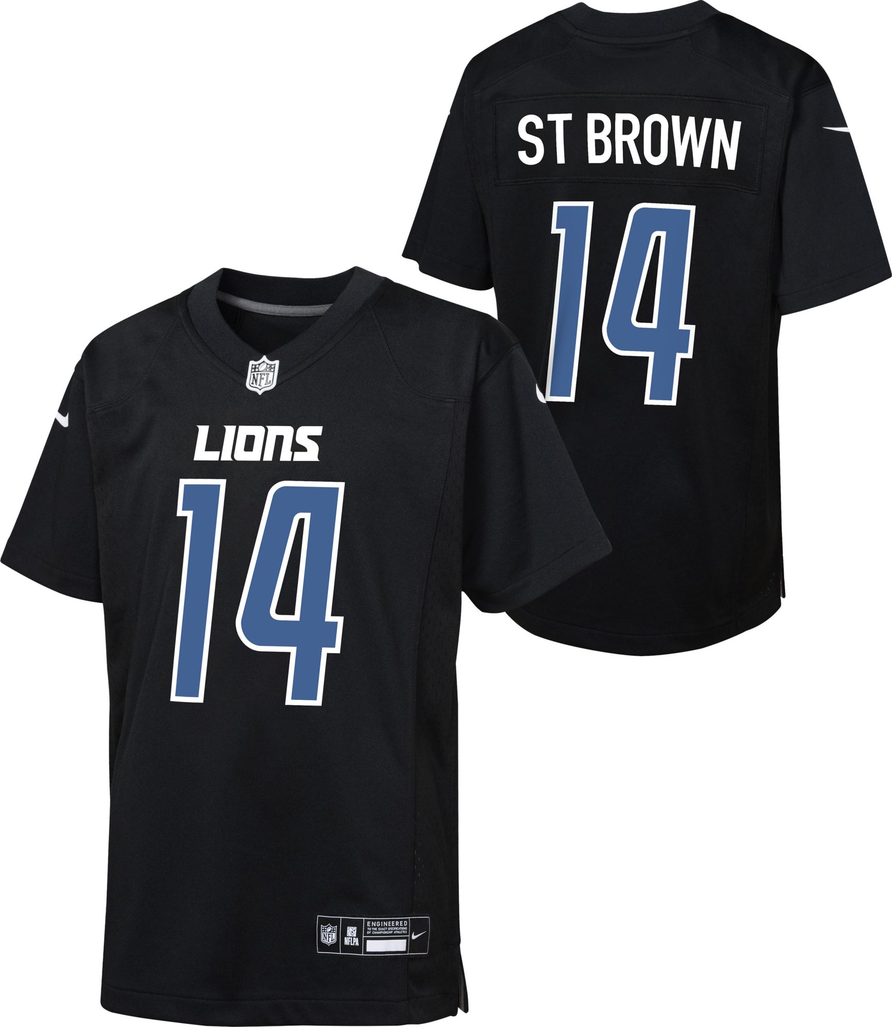 Nike Youth Detroit Lions Amon-Ra St. Brown #14 Fashion Black Game Jersey product image