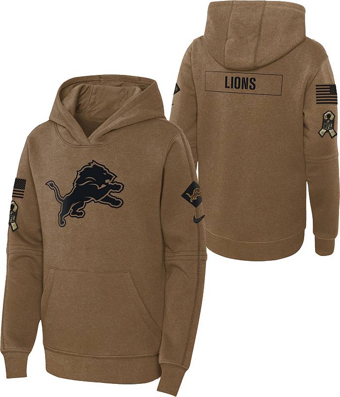 Nike Men's Detroit Lions 2023 Salute to Service Brown Long Sleeve