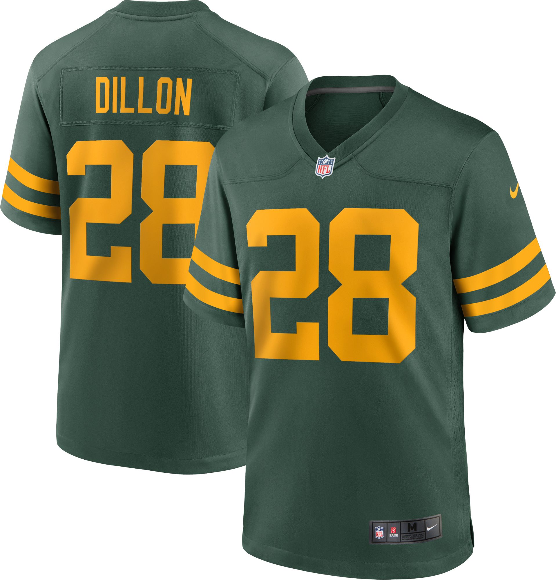 Nike Green Bay Packers No28 AJ Dillon Olive Youth Stitched NFL Limited 2017 Salute To Service Jersey